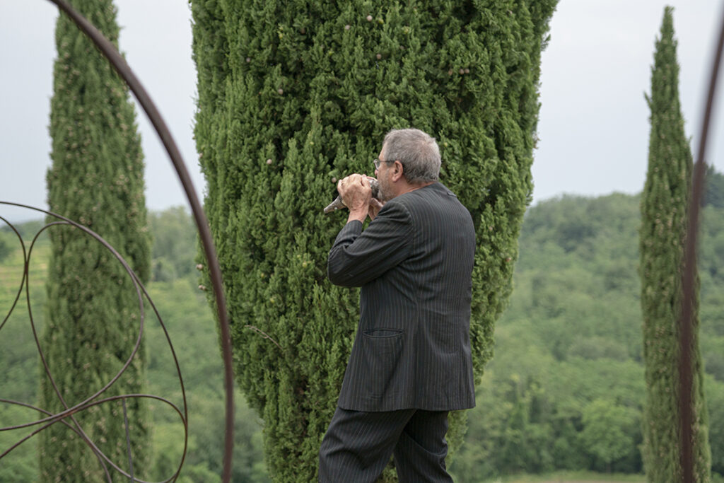 Alvin Curran, Sound performance per sintetizzatori, vigneti e tramonto, Vigne Musem, Rosazzo, Crediti fotografici: Caterina Erica Shanta